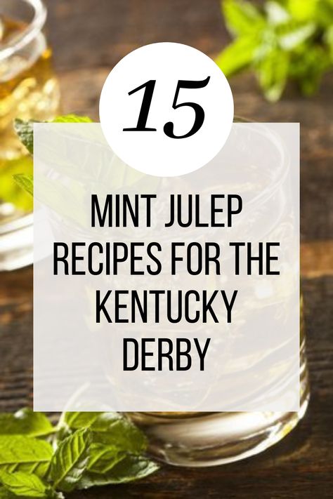 Easy Mint Julep Recipe, Mint Julep Punch, Best Mint Julep Recipe, Mint Julep Recipe Kentucky Derby, Southern Drinks, Mint Julip, Kentucky Derby Mint Julep, Making Drinks, Southern Foods