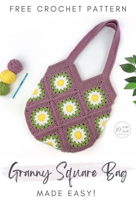 This Crochet Bag Free Pattern has been meticulously designed to ensure absolute clarity, with easy-to-follow instructions, detailed diagrams and a comprehensive video tutorial demonstrating every step. There's no chance you'll get lost with this Crochet Granny Square Bag Pattern. Amigurumi Patterns, Crochet Bag Border, Crochet Bag Pattern Diagram, Granny Crochet Bag Pattern, Crochet Granny Purse, Granny Square Crochet Purse Pattern Free, Crochet Granny Square Bag Tutorials, Crochet Purses And Bags Patterns Free Granny Squares, Easy Crochet Granny Square Bag
