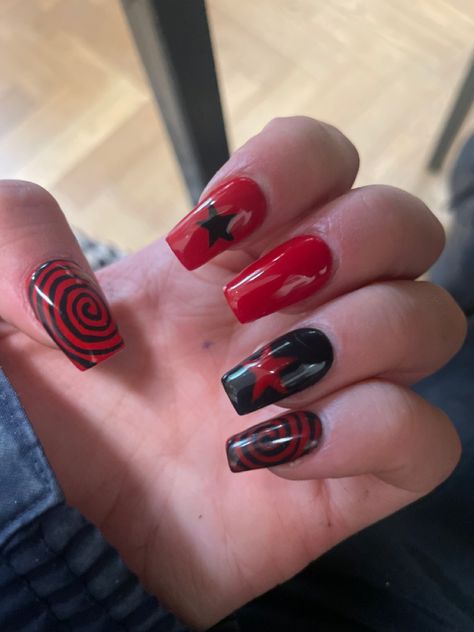 Punk Nails, Goth Nails, Arylic Nails, Grunge Nails, Really Cute Nails, Pretty Gel Nails, Nagel Inspo, Nails Inspo, Funky Nails