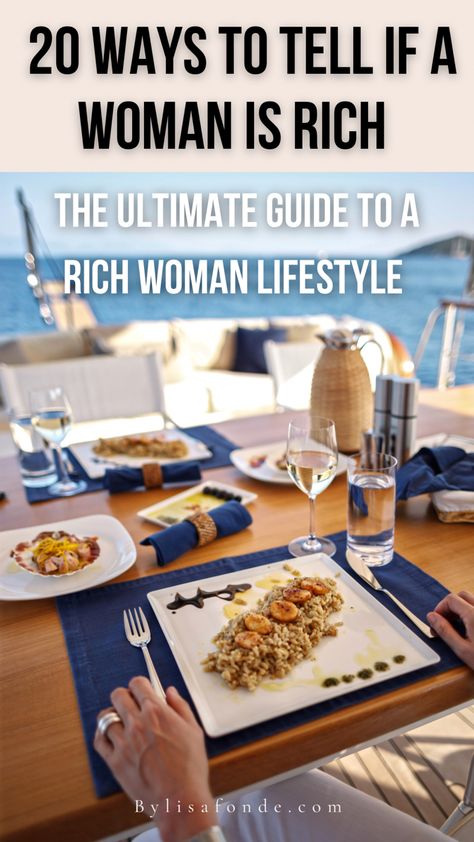 20 ways to tell if a Woman comes from a wealthy family. Learn more about the lifestyle of the old money rich. The Ultimate Guide to a Rich Woman’s Lifestyle. Old money Rich women, old money aesthetic lifestyle, old money families, rich girl aesthetic, rich life aesthetic. Luxury Family Lifestyle Aesthetic, Wealth Aesthetic Women, Female Old Money Aesthetic, How To Old Money Aesthetic, Old Money Rich Aesthetic Outfits, Quiet Rich Aesthetic, Upper Class Lifestyle, Country Club Style Women, Old Money Behavior