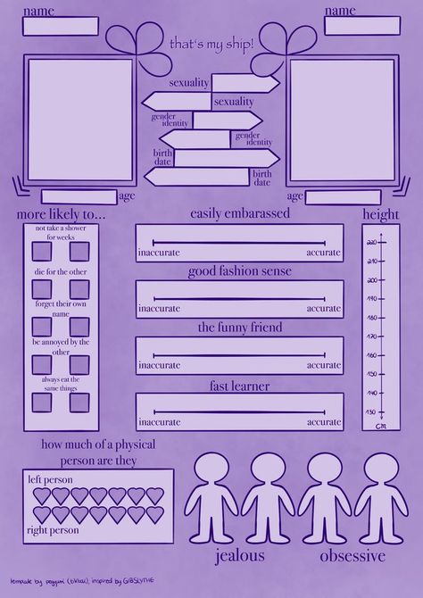 Character Creation Sheet, Ship Template, Character Sheet Writing, Oc Template, Character Sheet Template, Funny Charts, Drawing Ideas List, Art Style Challenge, Character Template