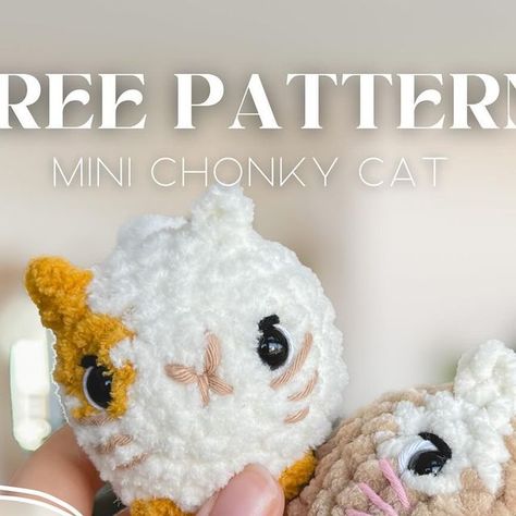 Janina 🌼 Cozy Crochet on Instagram: "FREE PATTERN TIME - Mini Chonky Cat 🐱   This Chonky Cat is worked up in 20 minutes and is NO SEW so it makes the perfect market prep 🥹 you can make the cat with the color change but you can also make a solid colored cat 🥹🥰🤍🐱  I am so excited to be seeing your guys creations of my chonky cat. 🤍  Happy crocheting everyone! 🐱  #freepattern #freecrochetpattern #freeamigurumipattern #freecatpattern #crochetcat" Amigurumi Patterns, Chonky Cat Crochet Pattern Free, Crochet Mini Cat Loaf, Loaf Kitty Crochet Pattern, Crochet Cat Loaf Pattern Free, Dumpling Cat Crochet Pattern, Crochet Cat Loaf, Crochet Loaf Cats Free Pattern, Small Crochet Cat Free Pattern