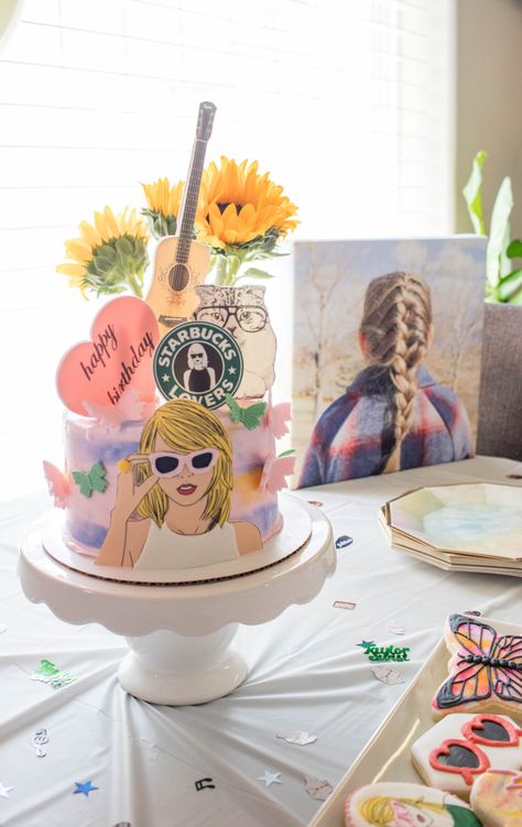 Taylor Swift Eras Jean Jacket Diy, Taylor Swift Cakesicles, Taylor Swift Themed Birthday Party Kids, Sweet 16 Party Ideas Taylor Swift, Taylor Swift Cake Topper Printable, Diy Taylor Swift Cake, Taylor Swift 13 Birthday Cake, Taylor Swift Party Bags, Taylor Swift Eras Cake Ideas