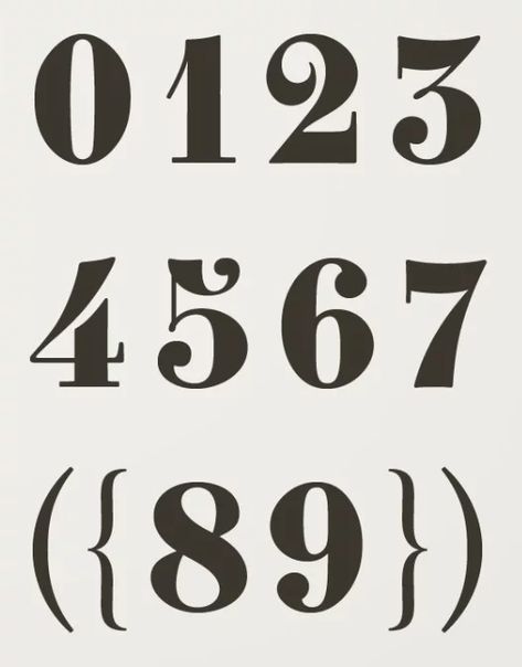 Retro Vintage Number Fonts (2022) - Graphic Pie Numbers Style Fonts, Vintage Font Numbers, Writing Fonts Numbers, Retro Numbers Font, 16 Font Number, Fonts With Numbers And Letters, Different Fonts Numbers, Number 4 In Different Fonts, Fonts Alphabet With Numbers