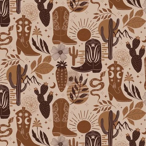 Western Fall Background, Western Theme Background, Cowboy Iphone Wallpaper, Western Print Wallpaper, Country Backgrounds Wallpapers, Western Desktop Wallpaper, Punchy Design, Retro Western Aesthetic, Western Collage