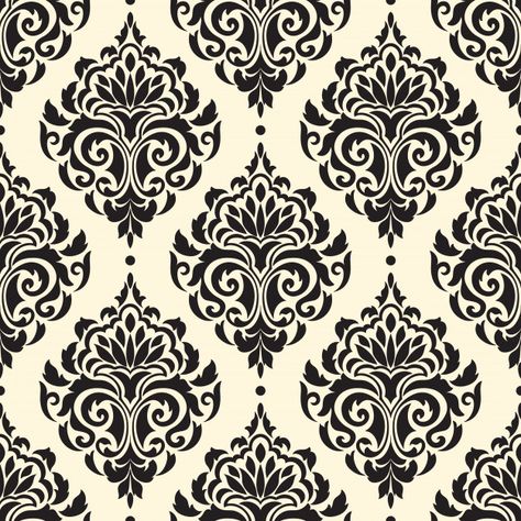 damask seamless pattern background Free Vector Luxury Texture, Pola Bordir, Pattern Stamping, Stamp Blocks, Wooden Stamps, Flower Stamp, Peel Stick Wallpaper, Damask Pattern, Pattern Background