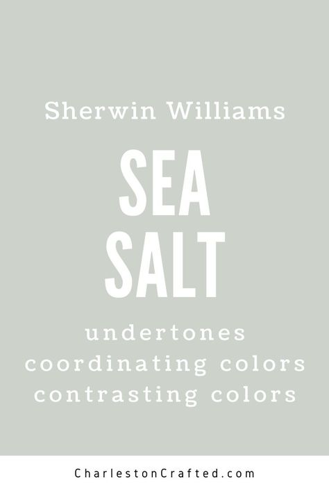 sherwin williams sea salt undertones coordinating colors contrasting colors Whole House Color Palette Sea Salt, Sea Salt Guest Bedroom, Sherwin Williams Seasalt Bedroom, Behr Sea Salt Paint Color, Blue Bathroom Paint Colors Sherwin Williams, Sea Salt Master Bed, Wherein Williams Sea Salt Bathroom, Seamist Paint Color, Sea Mist Sherwin Williams