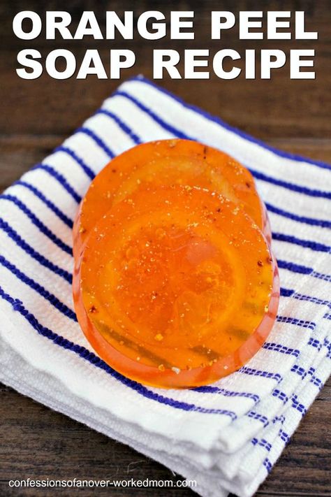 Orange Soap Recipe, Borax Crystals, Mp Soap, Homemade Business, Easy Soap Recipes, Citrus Soap, Diy Soaps, Dried Orange Peel, Orange Soap