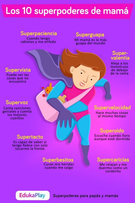 Descarga y comparte la infografía de los superpoderes de mamá. ¡Si te gusta compartelo! Lo puedes poner en facebook, twitter, etc, ...leer más Spanish Mothers Day Poems, Spanish Mothers Day, Super Mama, Spanish Lesson Plans, Spanish Teaching Resources, Ap Spanish, Spanish 1, Family Units, Spanish Resources