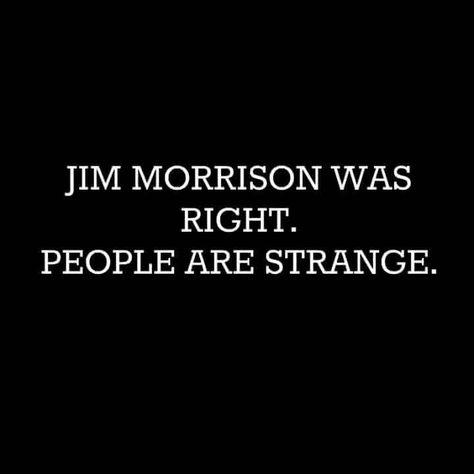 People are strange Humour, Music Quotes, Priyanka Chopra, People Are Strange, Fav Movie, Witty Quotes, Clever Quotes, Jim Morrison, Sarcastic Quotes