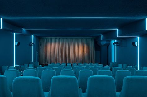 bruzkus batek's cinema in berlin is designed as a series of artpieces Berlin, Theatre Curtains, Cinema Design, Media Room Design, Best Home Theater, Home Theater Setup, Home Theater Speakers, Theatre Design, Home Theater Projectors