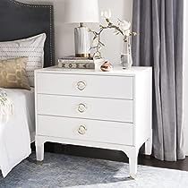 Nightstand Decor, Contemporary Nightstand, 3 Drawer Nightstand, White Nightstand, Sofa End Tables, Night Stands, Bedroom Dressers, Chic Bedroom, Drawer Nightstand