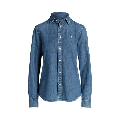 Denim Shirt Ralph Lauren Denim Shirt, Fitted Denim Shirt, Straight Fit Denim, Camisa Jeans, Polo Sport, Ralph Lauren Long Sleeve, Ralph Lauren Denim, Twill Shirt, Norma Kamali