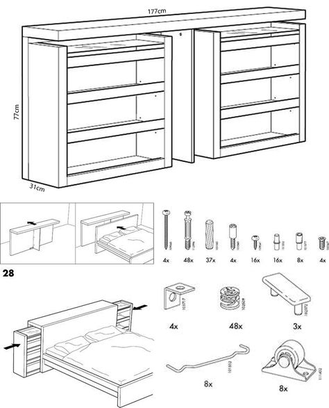 Hidden Storage Headboard Diy, Headboard With Drawers, Hidden Headboard Storage, Diy Queen Headboard With Storage, Headboard With Hidden Storage, Headboard Ideas Storage, Headboard Ideas With Storage, Headboard With Storage Diy, Storage Headboard Diy