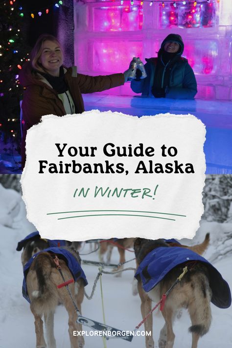 Get the comprehensive guide for visiting Fairbanks, Alaska in winter! 
Fairbanks, Alaska in winter is known for the World Ice Art Championships, Northern Lights, cross-country skiing, and so much else. It is a great place to visit in the winter months if you’re looking for adventure. While you might not be enjoying an ice cream in the heat of the sun like you would a typical vacation, you will be taking in the best that Alaska has to offer. Fairbanks Alaska In January, Fairbanks Alaska Winter, Alaska In Winter, Northern Lights Viewing, Alaska Winter, Winter Hike, Fairbanks Alaska, Ice Art, Winter Photo