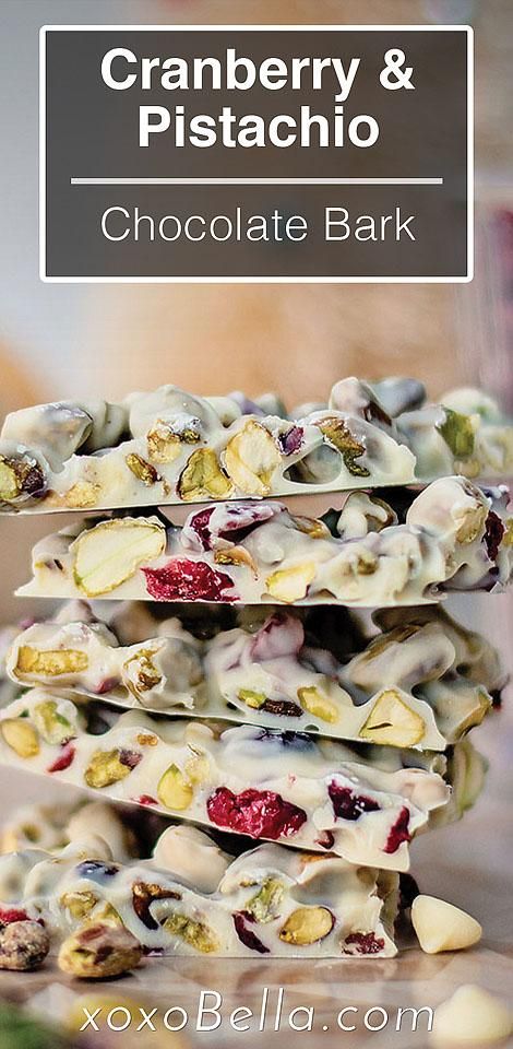 Cranberry Pistachio Bark, Pistachio Bark, Pistachio White Chocolate, Christmas Bark Recipes, Holiday Treats Recipes, Christmas Bark, Pistachio Recipes, White Chocolate Bark, Chocolate Bark Recipe