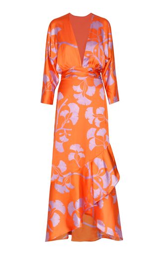 New Arrivals 10.30.2023 | Moda Operandi Tropical Mother Of The Bride Dresses, Green Landscapes, Colombian Fashion, Mom Wedding Dress, Draped Bodice, Orange Maxi Dress, Lehenga Blouse Designs, Strappy Pumps, Latest Fashion Design