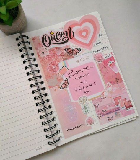 Journal ideas,pink journal. Journal Diary Decoration, Journal Ideas Pink Theme, Aesthetic Journal Drawing Ideas, Pink Theme Journal Ideas, Creative Dairy Writing Ideas, Cute Pink Journal Ideas, Pink Bujo Ideas, Cute Diary Decoration Ideas, Journal Book Ideas Creative