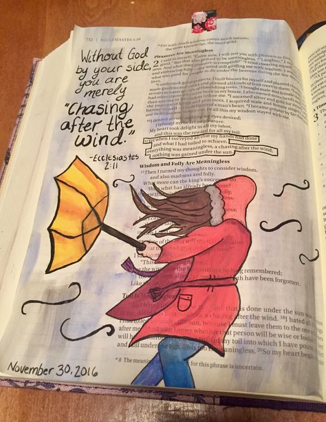 Ecclesiastes 2:11 Ecclesiastes 2, Bible Doodling, Books Of The Bible, Art Journaling, Bible Journaling, Art Journal, Bullet Journal, Bible, Jesus