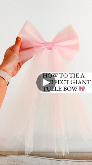 53K views · 2.7K reactions | Comes out PERFECT every time 👏🏼 no finger-gymnastics required!

I’m OBSESSED with the bow trend & you know what the say… go big or go home!

I was having the hardest time tying together a giant tulle bow that didn’t look wonky or off centered in one piece 

BUT now I have a solidified, science-backed method 😂

*Comment SUPPLIES for the viral cordless hot glue pen I used, my favorite tulle + clear elastics sent to your inbox 💌

#bowtutorial #hairbowtutorial #tullebow #tullebows #diy #howto #bowtutorial #ribbon #bowdiy #moño #tulle | Shelby | Gift-in-a-Box Guide | parkspartyplanning · Original audio How To Tie Cute Bows With Ribbon, How To Make Big Ribbon Bows, Bow Wreath Diy How To Make, Bows Diy Ribbon Step By Step Videos, How To Tie A Pretty Bow With Ribbon, Chiffon Bow Diy, How To Make A Bow Out Of Tulle, Tulle Ribbon Bow, Tulle Hair Bow Diy
