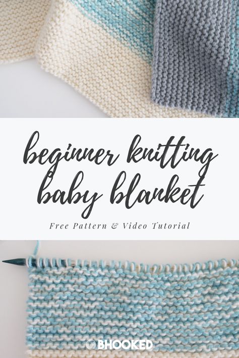 Amigurumi Patterns, Baby Blanket For Beginners, Easy Knit Baby Blanket, Baby Blanket Tutorial, Knit Baby Blanket, Easy Baby Blanket, Easy Knitting Projects, Beginner Knitting Projects, Easy Knit