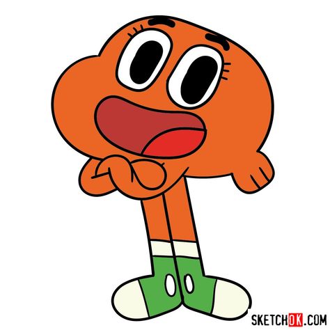 How to draw Darwin Watterson - Step by step drawing tutorials Amazing World Of Gumball, World Of Gumball, The Amazing World Of Gumball, The Amazing