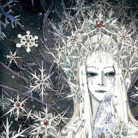 Korea Illustration, Snow Queen Illustration, Korean Illustration, Fairy Tale Illustration, The Snow Queen, Snow Fairy, Fairytale Stories, Queen Art, White Witch