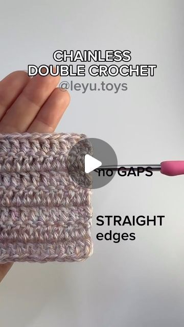 Leyu Toys on Instagram: "How to Chainless starting Double crochet. 

* No GAPS
* STRAIGHT edge 

Achieve clean double crochet edges by starting  a Chainless Double crochet instead of the traditional chain 3. This technique provides a neat look and a straight edge for your projects.

Come back to provide feedback, and please follow us for added motivation to share more tips with you @leyu.toys 

#crochet #crochettips #häkeln #ganchillo #вязание #häkelnlernen #leyutoys #croche #crochetofinstagram #yarnaddict" Amigurumi Patterns, Straight Edge Double Crochet, Crochet Straight Edges Tutorials, Double Crochet Straight Edges, Double Stitch Crochet Tutorial, How To Make A Double Crochet Stitch, Chainless Double Crochet, Edge Stitch Crochet, Straight Crochet Edges