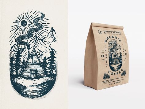 Coffee Bag Design, Coffee Shop Branding, Tea Labels, Desain Ui, Coffee Icon, Coffee Label, Coffee Shop Logo, Coffee Logo, Tea Packaging