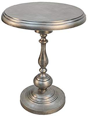 Amazon.com: Carolina Chair & Table Antique Nickle Pearson Metal Accent Table: Kitchen & Dining Accent Table Decor, Small Accent Tables, Metal Accent Table, Chair Table, Design Aesthetics, Antique Chandelier, Forging Metal, Living Room Accent Tables, Side And End Tables