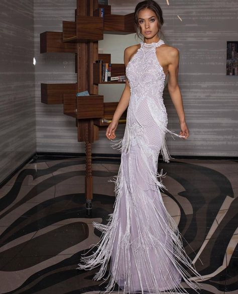 Is fringe your thing?? Chic Bridal Dress, 2020 Dresses, Contemporary Bride, Wedding Dresses 2018, Trendy Wedding Dresses, Dresses Trendy, Gorgeous Wedding Dress, Gorgeous Gowns, Modern Bride