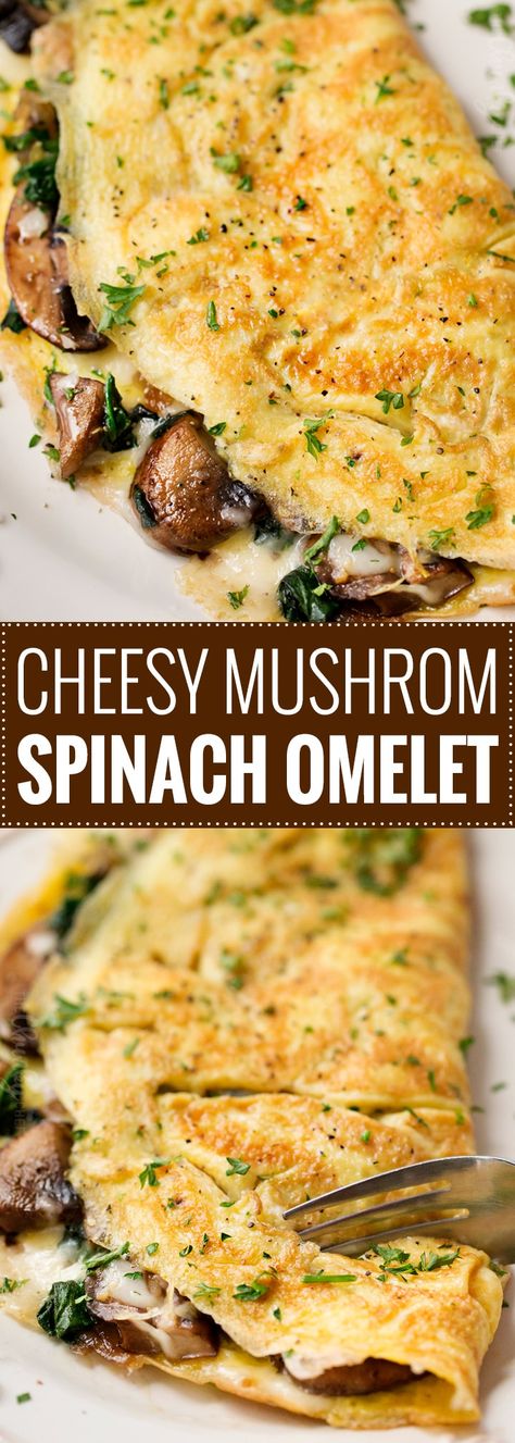 Mushroom Cheese Omelette, Mushroom Onion Omelette, Mushroom And Spinach Omelette, Mushroom And Cheese Omelet, Mushroom Swiss Omelette, Spinach Mushroom Omelette Recipe, Spinach And Cheese Omelette, Mushroom Spinach Omelette, Omelette With Mushrooms