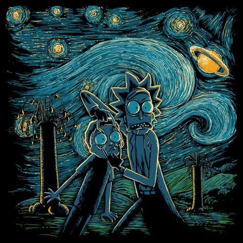 Starry Science - NeatoShop Rick And Morty Art, Rick Und Morty, Rick And Morty Image, Rick And Morty Drawing, Ricky Y Morty, Rick I Morty, Rick And Morty Poster, Arte Van Gogh, Tableau Design