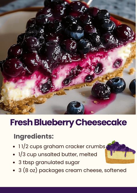 No Bake Cheesecake with Blueberry Sauce Pie, Cheesecake With Blueberry Sauce, Fresh Blueberry Cheesecake Recipe, Blueberry Pie Cheesecake, Blueberry Pie Cake, Cream Cheese Blueberry Pie, Blueberry Cheesecake Recipes Easy, Blueberry Pie Cookies, Blueberry Cheesecake Easy