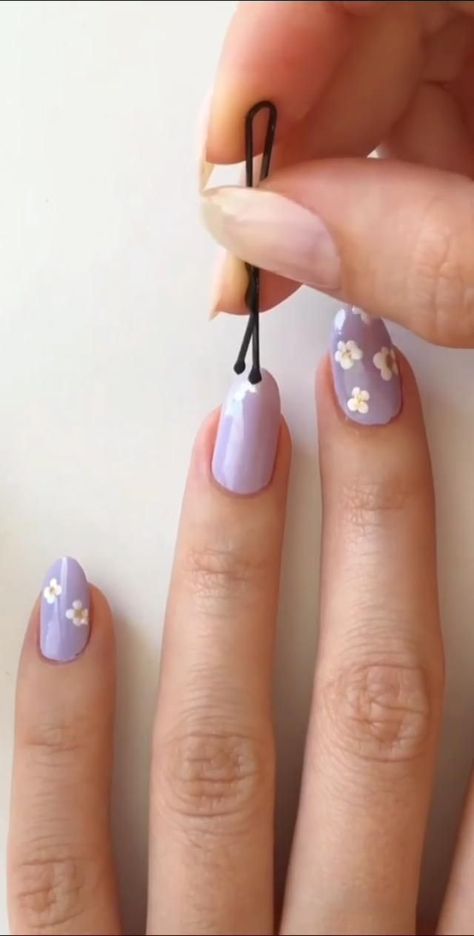 (paid link) Cute flower Nail Designs You Should attempt For Spring ... Nail polish, Manicure, Nail, Nail care, Finger, Cosmetics, Service,. Summer Nail Art, Nail Flower, Manikur Kuku, Nails For Bride, Lilac Nails, Cute Simple Nails, Beauty Hacks Nails, Casual Nails, Almond Shape