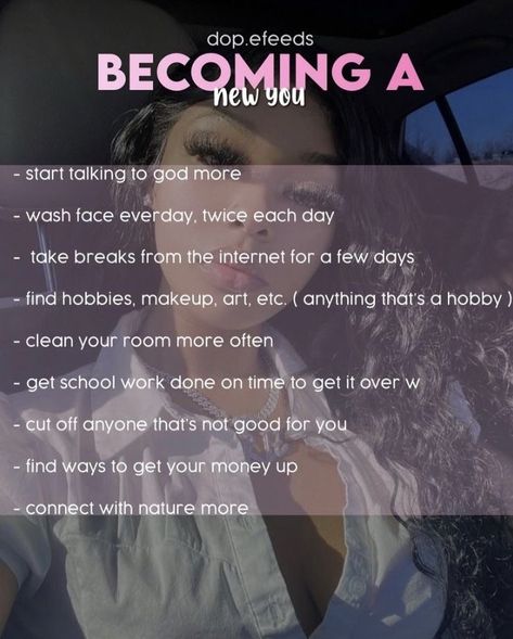 Becoming A New Person, Girly Advice, A New Me, Tips Tiktok, Teen Advice, Social Life Hacks, Tiktok Fyp, Self Care Bullet Journal, Girl Advice