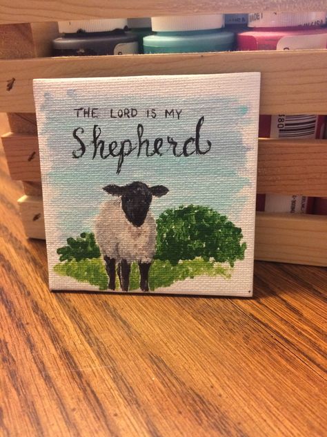 Christian Paintings Simple, Canvas Painting Bible Verse, Christen Painting Ideas, Canvas Painting Ideas Scripture, Christian Simple Painting, Easy Bible Paintings, Canvas Christian Painting, Gospel Painting Ideas, Easy Biblical Paintings