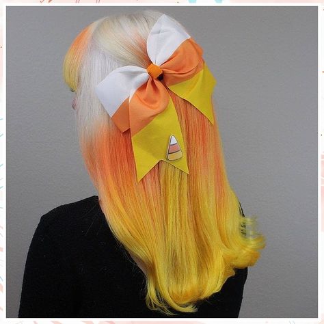 Christmas Hair Dye - It is over. You don't have to look for it anymore. Just get it from here by clicking on the link. Short Halloween Hair Color, Candy Corn Makeup, Spooky Hair Color, Halloween Hair Dye, Halloween Hair Color, Candy Corn Hair, Spooky Hair, Pulp Riot Hair Color, Pulp Riot Hair