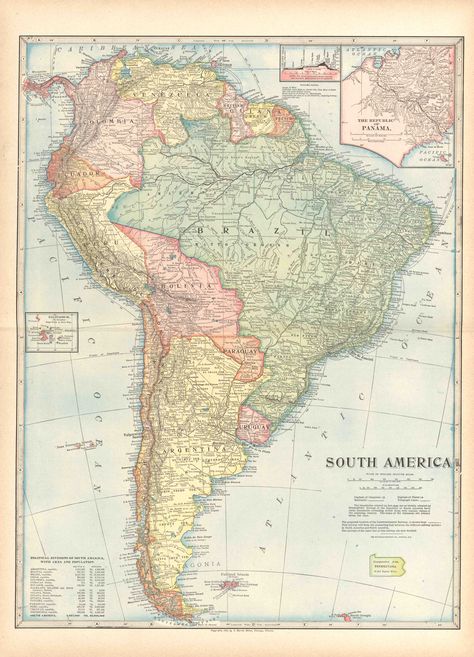 South America 1899 South America Map Aesthetic, Latin America Aesthetic, Latin America Map, Maps Aesthetic, Ancient World Maps, Interesting Maps, South America Map, Les Continents, America Map