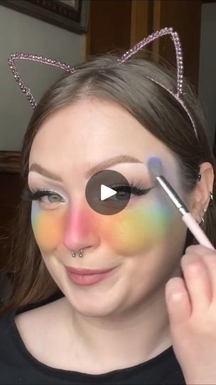 RAINBOW BLUSH 🌈 Should we do more rainbow looks?! ColourPop Fade Into Hue Palette NYX Professional Makeup Epic Wear Liquid Liner White #Makeup #makeuptutorial #makeupideas #beauty #makeupvideos | Breyonna Faye | Breyonna Faye · Original audio Rainbow Eyeshadow Hooded Eyes, Rainbow Blush Makeup, Colourpop Fade Into Hue, Fade Into Hue Palette, Rainbow Blush, Fade Into Hue, 2024 Makeup, Blush Tutorial, Rainbow Eyeshadow