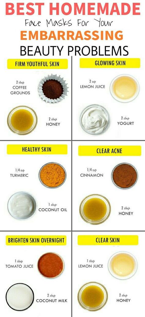 Beauty Infographic, Best Homemade Face Mask, Obličejové Masky, Natural Facial Mask, Pin Diy, Glowing Skin Mask, Hacks Beauty, Mascara Facial, Clear Acne