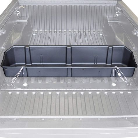 PRICES MAY VARY. Includes rear truck bed storage box with secure attachment system. Ideal solution for keeping your truck bed cargo securely stored, organized and accessible. Keep your cargo within easy reach, right at the end of the truck bed where you need it most; Waterproof and durable container is great for transporting groceries, tools, farm and garden supplies, golf clubs, hunting and sporting goods, and much more. Or, fill it with ice and it becomes a fantastic tailgating or camping acce Truck Bed Storage Diy, Truck Bed Storage Ideas, Truck Bed Organizer, Truck Bed Storage Box, Bed Divider, Diy Truck Bedding, Truck Bed Organization, Toyota Tacoma Trd Sport, Diy Storage Bed