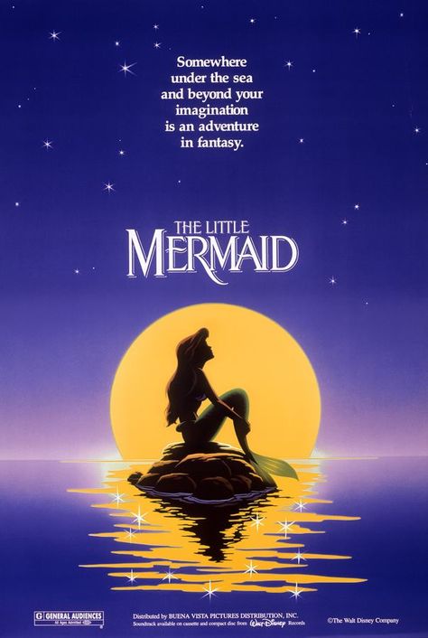 The Little Mermaid Movie Poster Mermaid Movie, Animated Movie Posters, Mermaid Movies, Mermaid Poster, Disney Movie Posters, Animation Disney, Disney Animated Movies, The Jungle Book, Film Disney