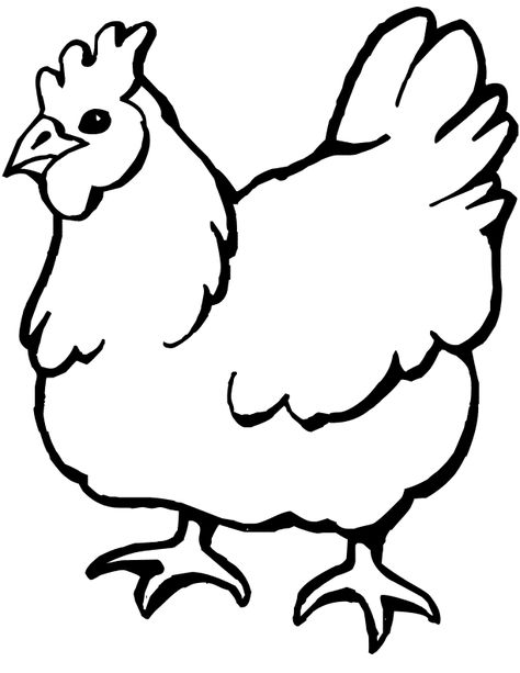 Chicken Coloring Pages - Best Coloring Pages For Kids Chicken Coloring Pages, Chicken Coloring, Farm Coloring Pages, Chicken Drawing, Chicken Images, Chicken Pictures, Chicken Crafts, Chicken Painting, Bird Coloring Pages