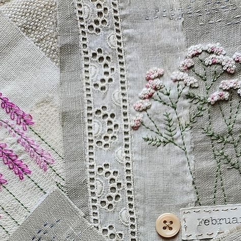 jen on Instagram: "...blocks #5, #6, #7 and #8...they look pretty cute all together...my year in flowers block of the month ❣️#embroidery #stitchersofinstagram #dandelions #foxgloves #coprosmia #yarrow #yearinflowers #blockofthemonth #forsaleonmywebsite ❣️" Embroidery, Flowers, Month Embroidery, My Year, Block Of The Month, Pretty And Cute, Embroidered Flowers, How To Look Pretty, Dandelion