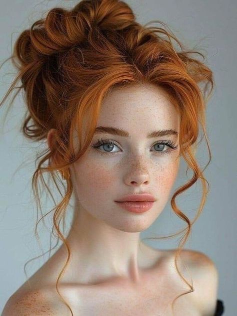 Ginger Vs Copper Hair, Bangs Vs No Bangs, Gorgeous Blonde Hair, Blonde Hair Transformations, Vibrant Makeup, Redhead Makeup, Makeup And Skincare Products, Skincare Treatments, Beautiful Freckles