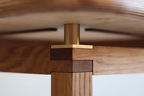 Furniture designed with hidden details that put your IKEA furniture to shame: part 7 | Yanko Design Table Edge Detail, Minimalist Wood Furniture, Fine Furniture Design, Millwork Details, Joinery Design, Wood Details, Joinery Details, Furniture Details Design, Wooden Pallet Furniture