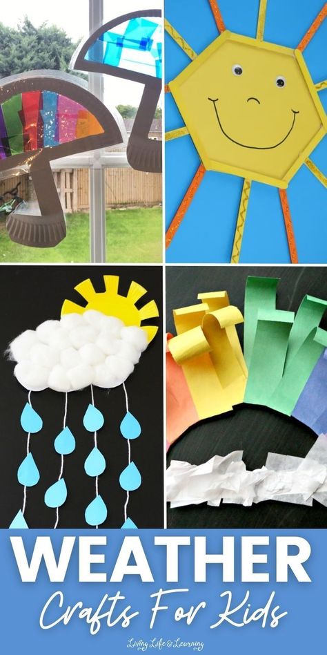 Weather Hands On Activities, Weather Activities School Age, Extreme Weather Activities For Kids, Weather Crafts For Toddlers, Weather Crafts For Kids, Weather Preschool, Rain Crafts, Weather Activities For Kids, Elementary Science Activities