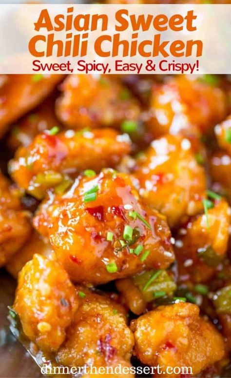 Chinese Sweet Chili Chicken, Sweet Chili Chicken Bites, Sweet Thai Chicken, Chili Chicken Recipe Chinese, Sweet And Pungent Chicken, Asian Chili Chicken, Sweet And Spicy Chicken Bites, Sweet Hot Chicken, Asian Sweet Chili Chicken