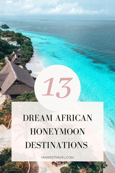 As a continent that boasts so many bucket list experiences, Africa is one of the very best places for a honeymoon. Whether you want to spot the Big 5 on safari, sleep in a luxury desert camp or bliss out on a paradise island, here are the best destinations for a dream getaway! Honeymoon In Africa, Safari Honeymoon, Africa Beach, Africa Honeymoon, Desert Camp, Honeymoon Inspiration, Luxury Honeymoon, Beach Honeymoon, Eco Travel